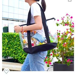 Large clear Tote Bag PVC shoulder handbag!